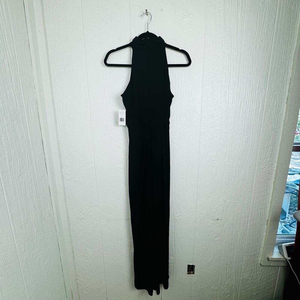 Alexia Admor Meghan Jumpsuit Black Size 8 NWT Classic Neutral Preppy Career Med - Picture 10 of 15